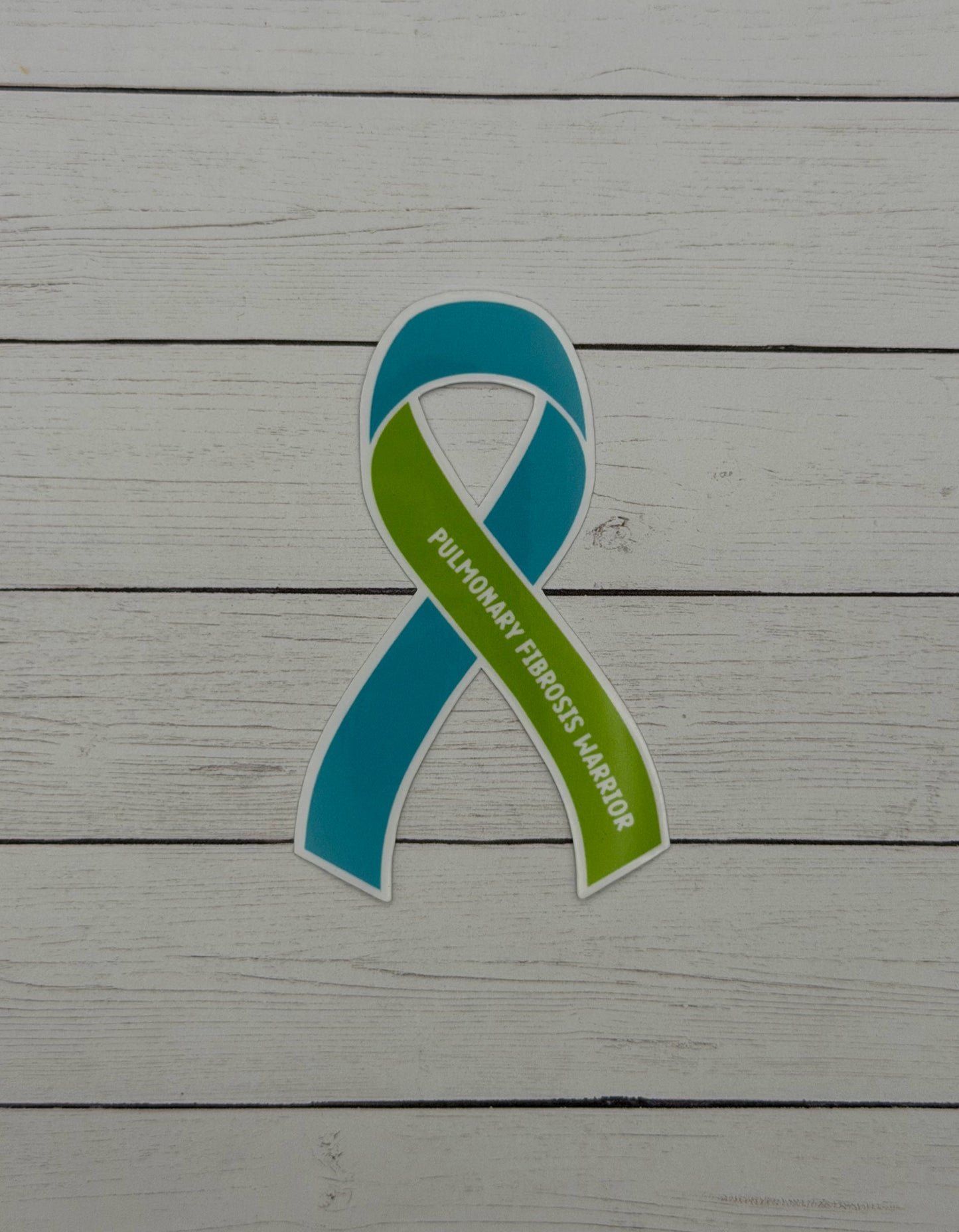 Pulmonary Fibrosis Warrior Ribbon Sticker or Magnet