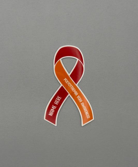 Polycythemia Vera Awareness Custom Ribbon Sticker or Magnet | PV