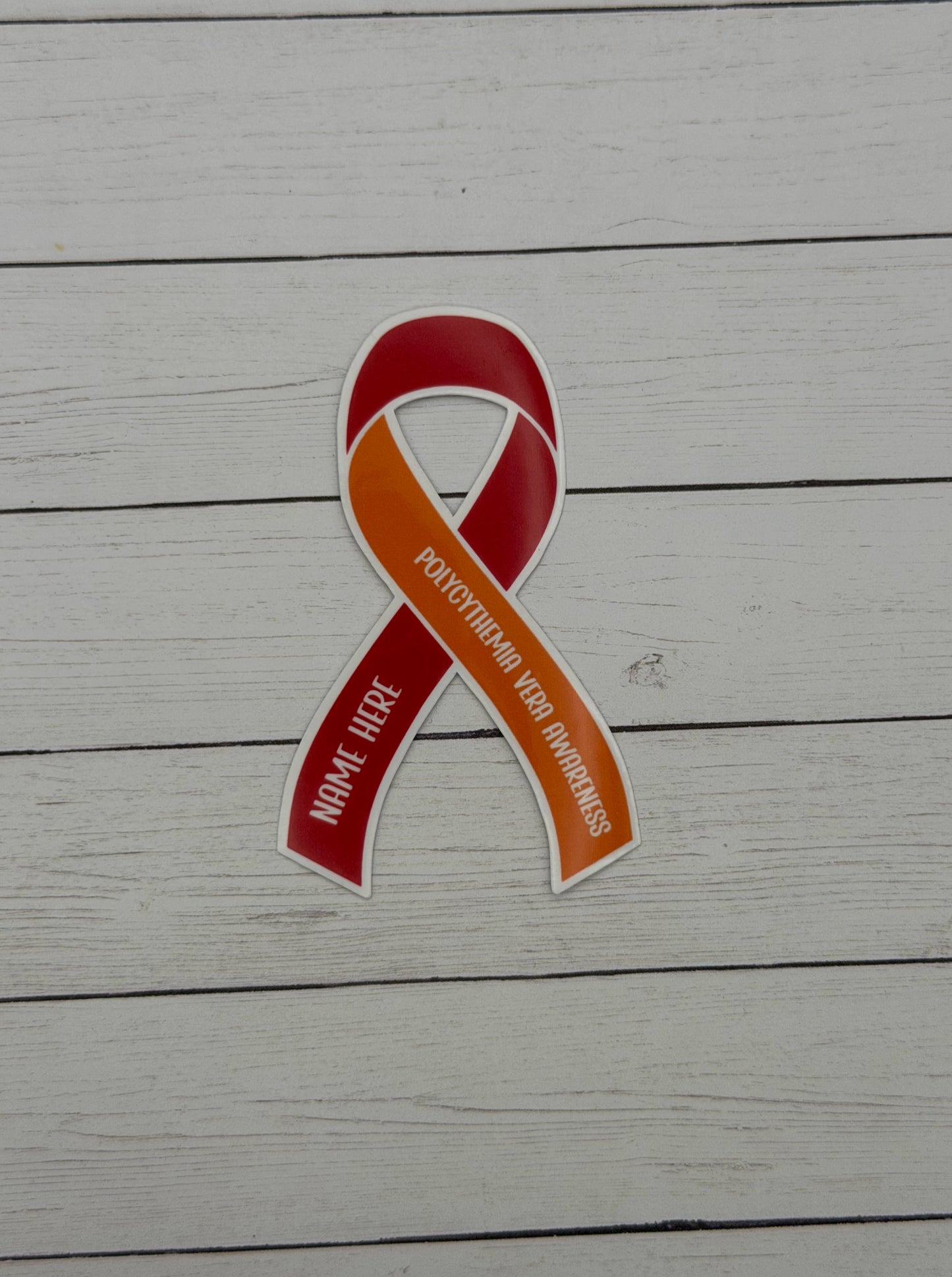 Polycythemia Vera Awareness Custom Ribbon Sticker or Magnet | PV