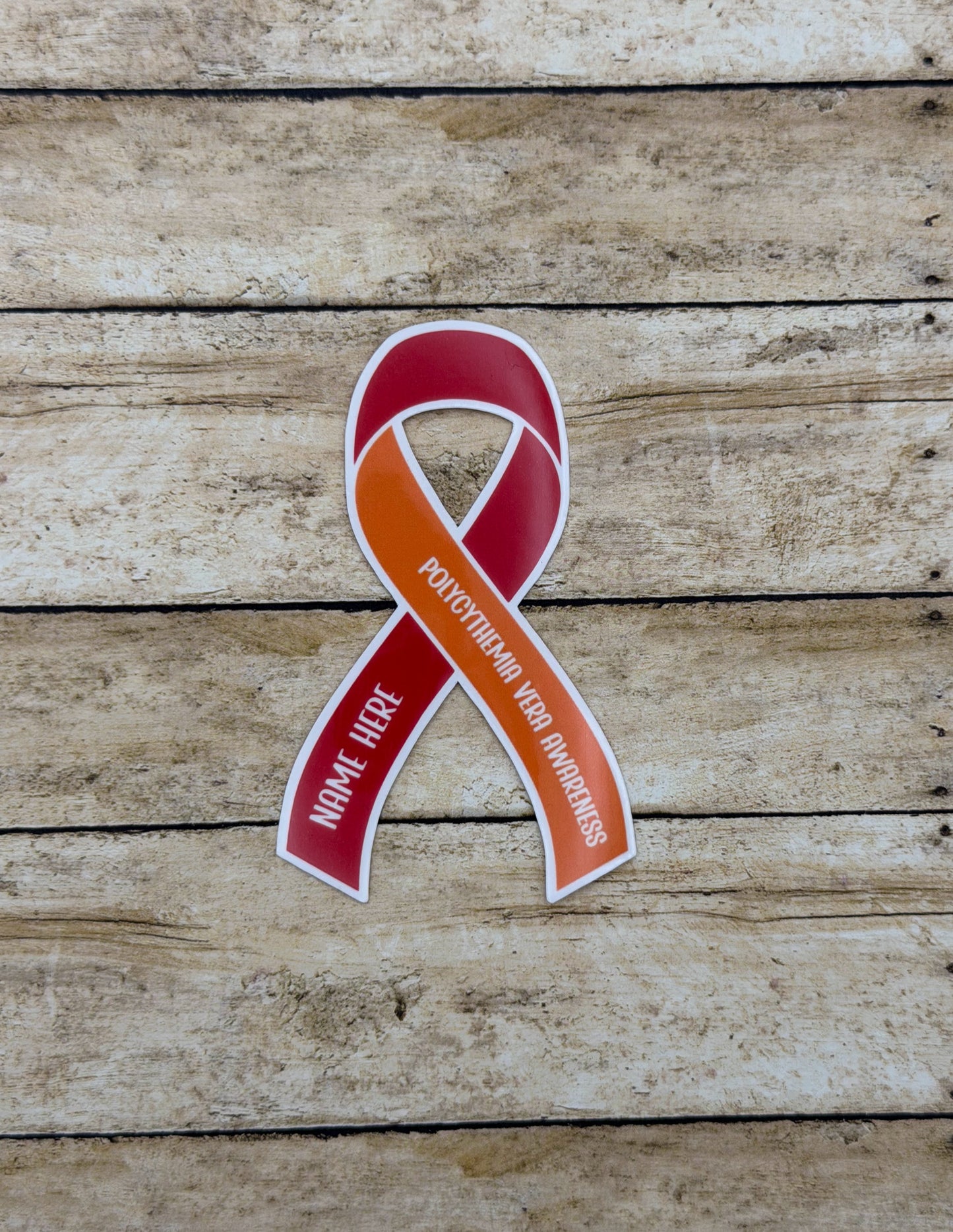 Polycythemia Vera Awareness Custom Ribbon Sticker or Magnet | PV