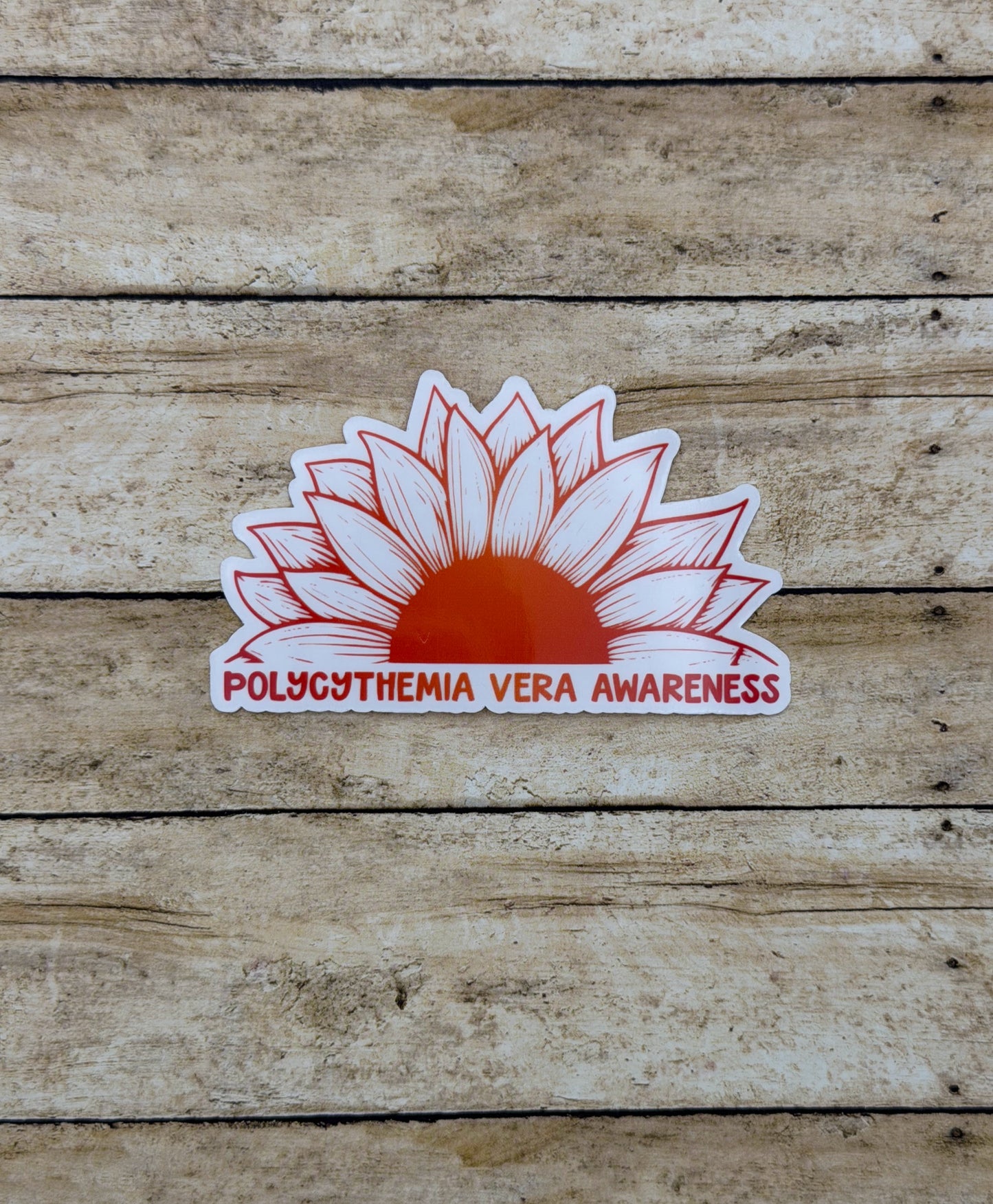 Polycythemia Vera Awareness Sunflower Sticker or Magnet | PV