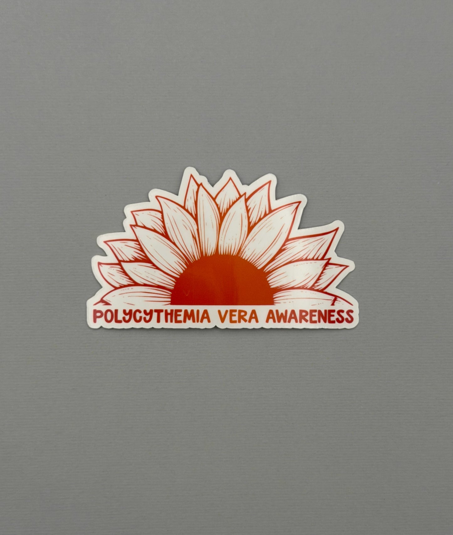 Polycythemia Vera Awareness Sunflower Sticker or Magnet | PV