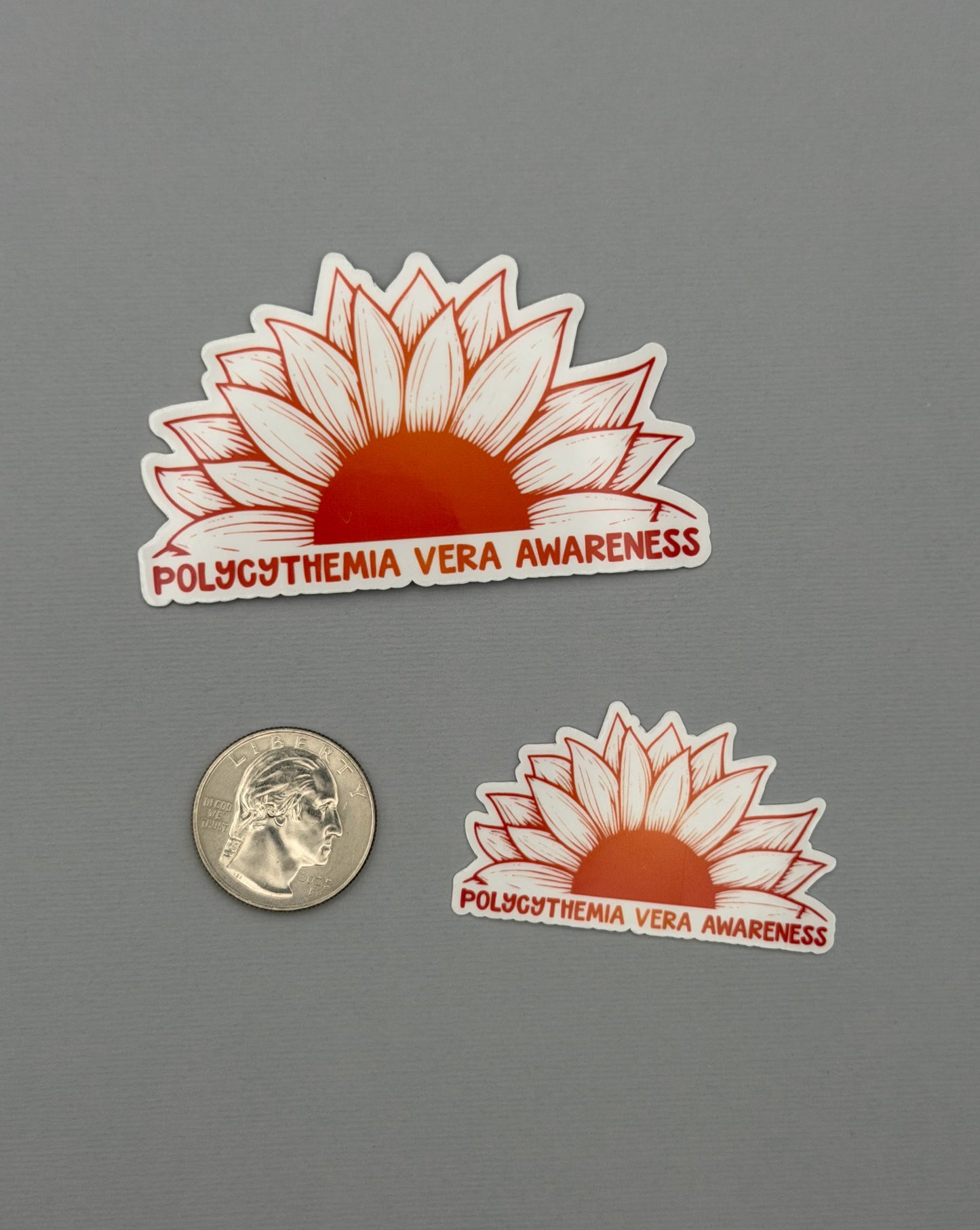 Polycythemia Vera Awareness Sunflower Sticker or Magnet | PV