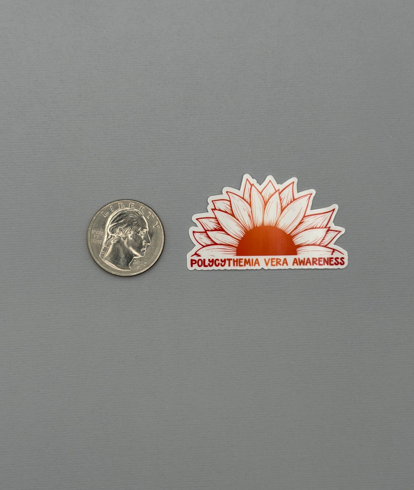 Polycythemia Vera Awareness Sunflower Sticker or Magnet | PV