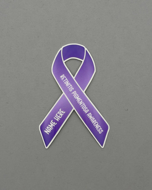 Retinitis Pigmentosa Awareness Custom Ribbon Sticker