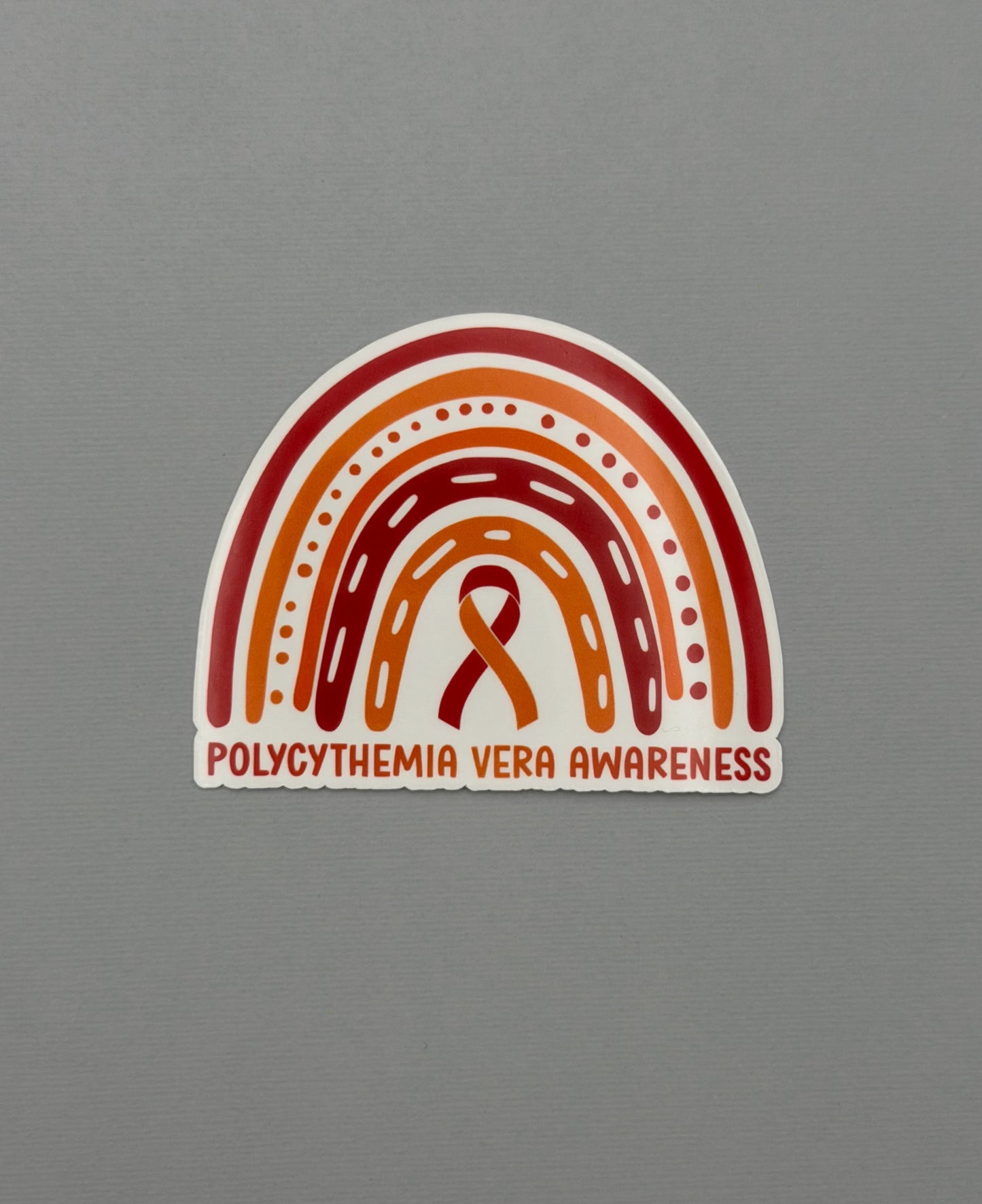 Polycythemia Vera Awareness Rainbow Sticker or Magnet | PV