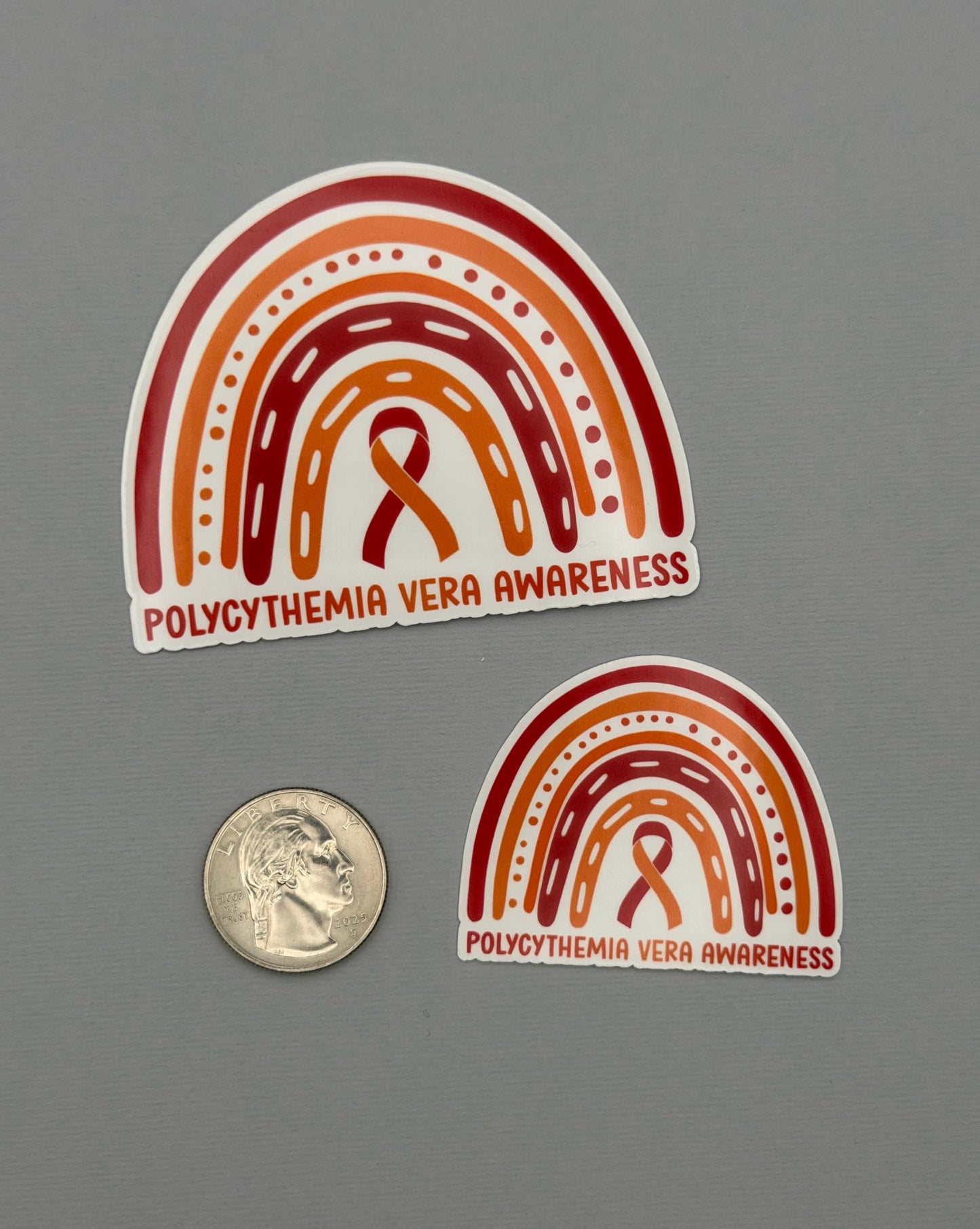 Polycythemia Vera Awareness Rainbow Sticker or Magnet | PV