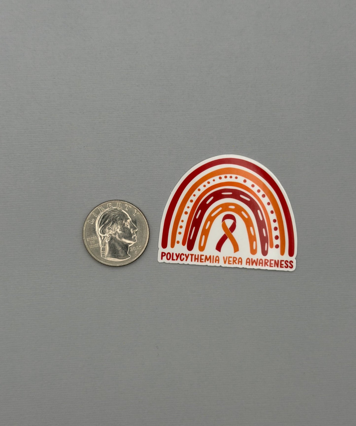 Polycythemia Vera Awareness Rainbow Sticker or Magnet | PV