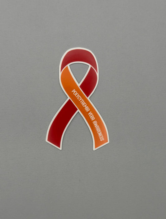 Polycythemia Vera Awareness Ribbon Sticker or Magnet | PV