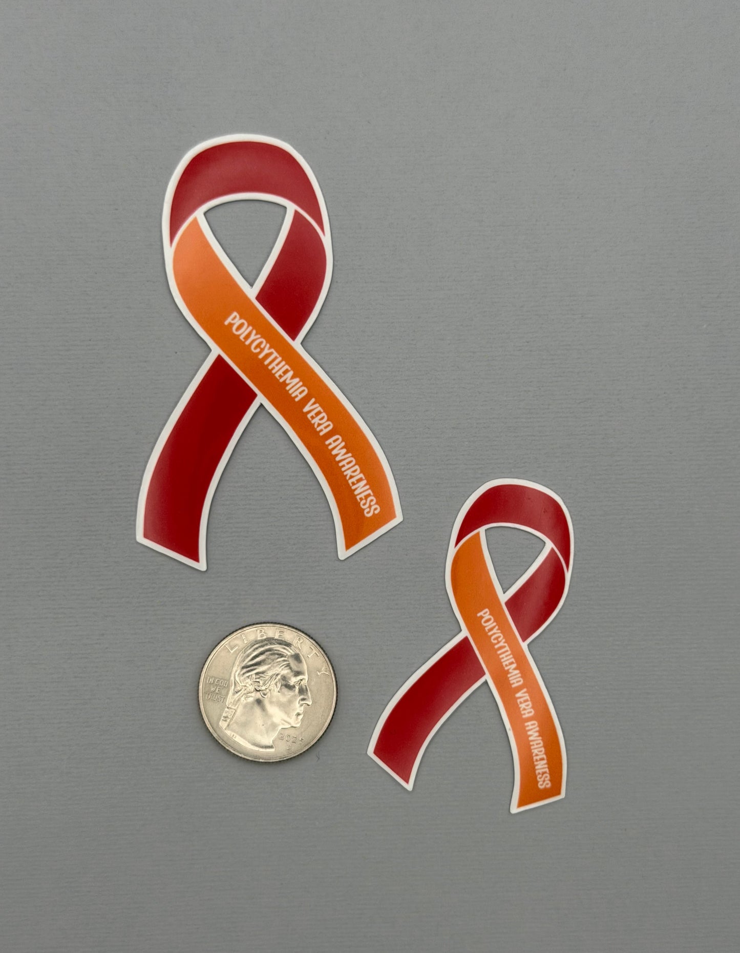 Polycythemia Vera Awareness Ribbon Sticker or Magnet | PV