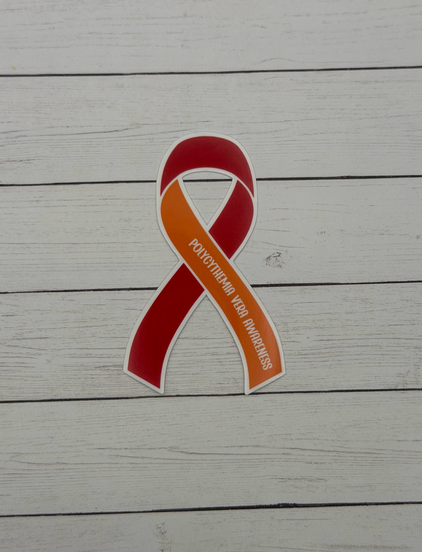 Polycythemia Vera Awareness Ribbon Sticker or Magnet | PV