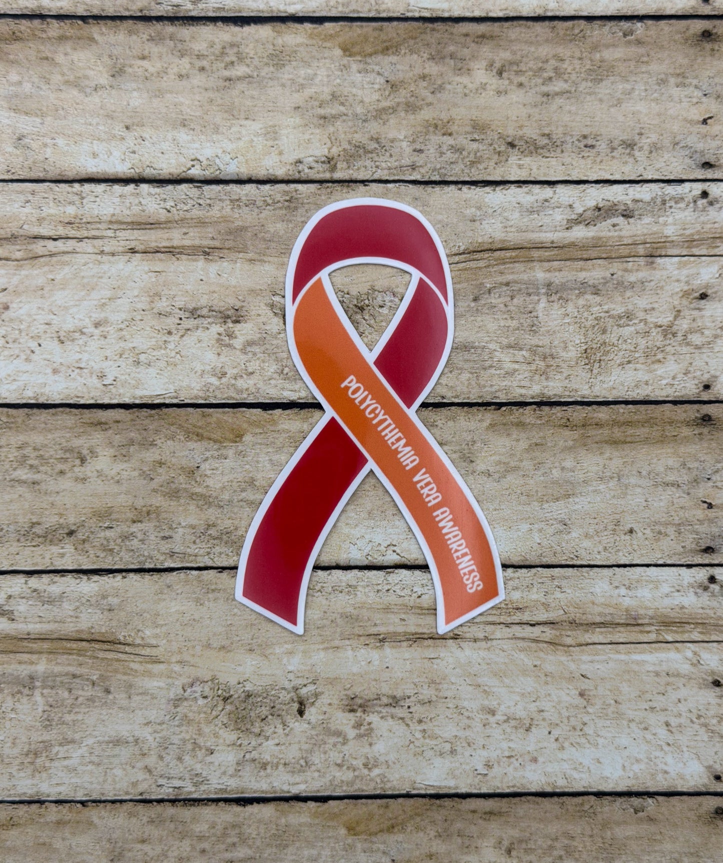 Polycythemia Vera Awareness Ribbon Sticker or Magnet | PV