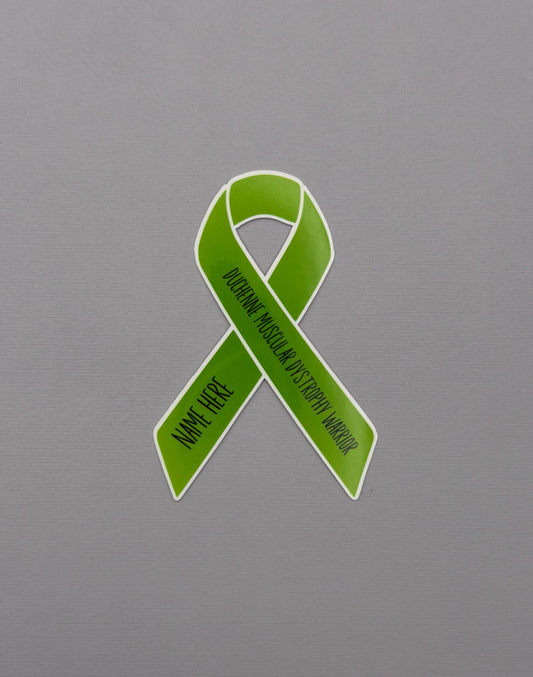 Duchenne Muscular Dystrophy Warrior Custom Ribbon Sticker or Magnet