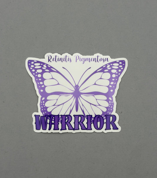 Retinitis Pigmentosa Warrior Butterfly Sticker