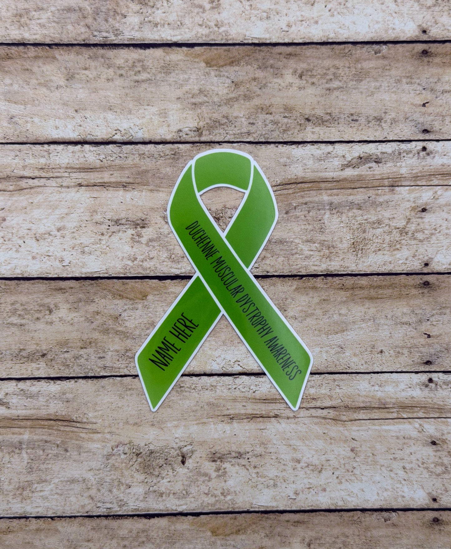 Duchenne Muscular Dystrophy Awareness Custom Ribbon Sticker or Magnet