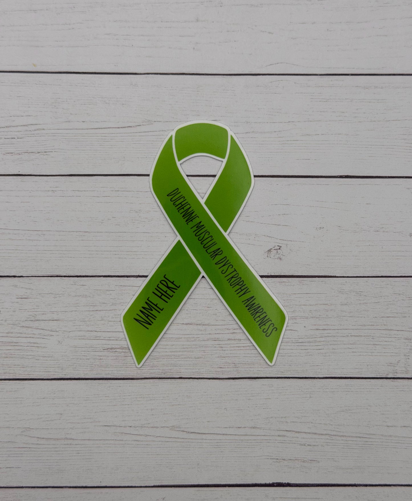 Duchenne Muscular Dystrophy Awareness Custom Ribbon Sticker or Magnet