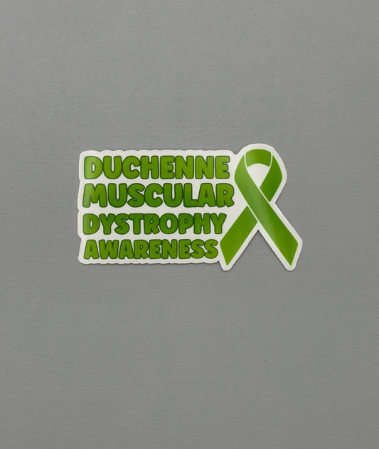 Duchenne Muscular Dystrophy Awareness with Ribbon Sticker or Magnet