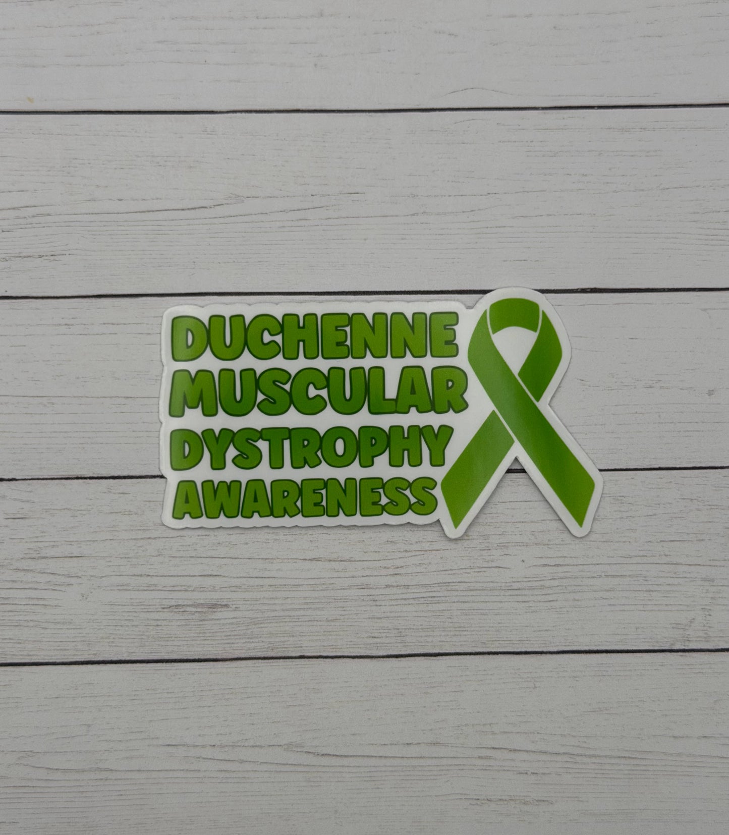 Duchenne Muscular Dystrophy Awareness with Ribbon Sticker or Magnet