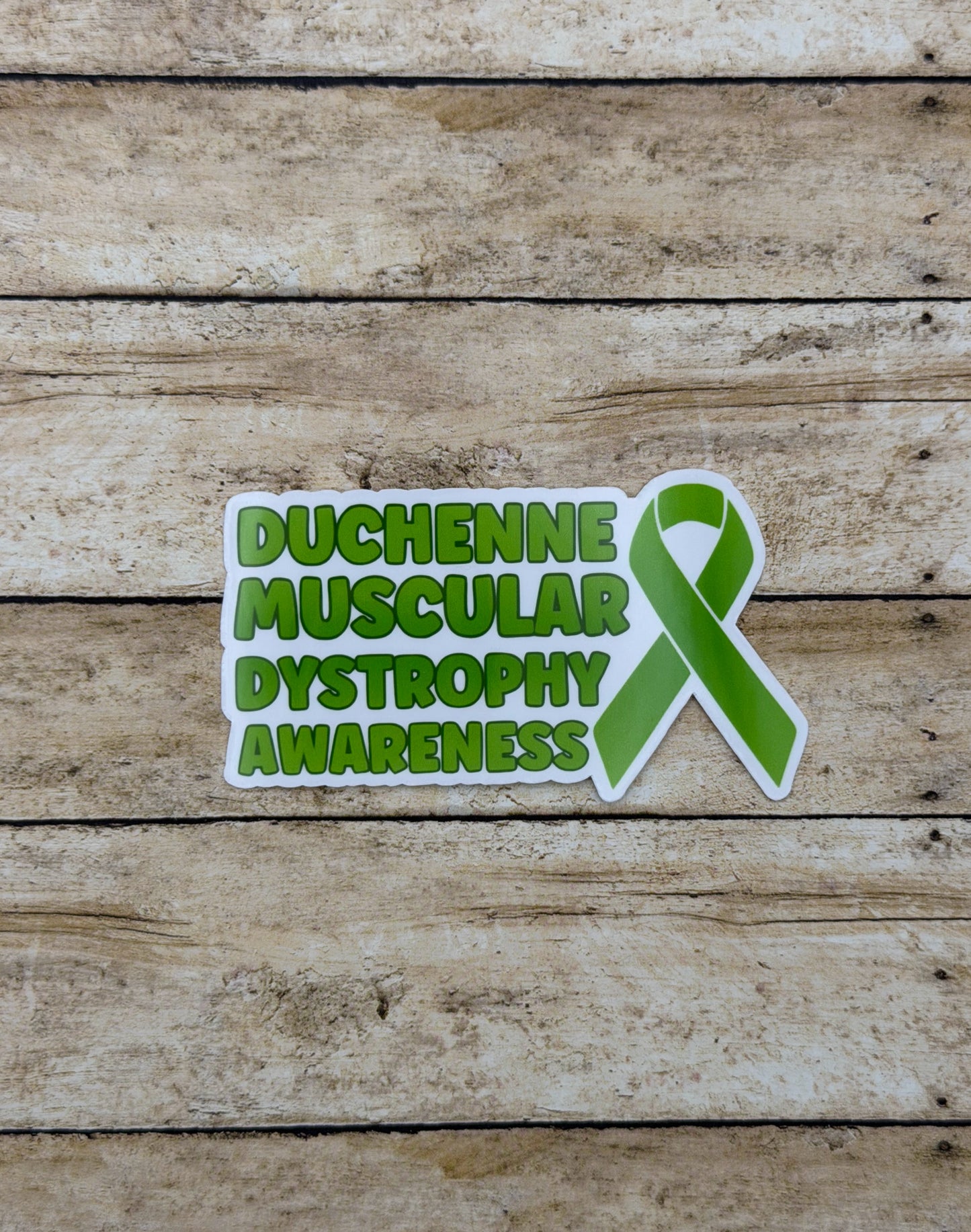 Duchenne Muscular Dystrophy Awareness with Ribbon Sticker or Magnet