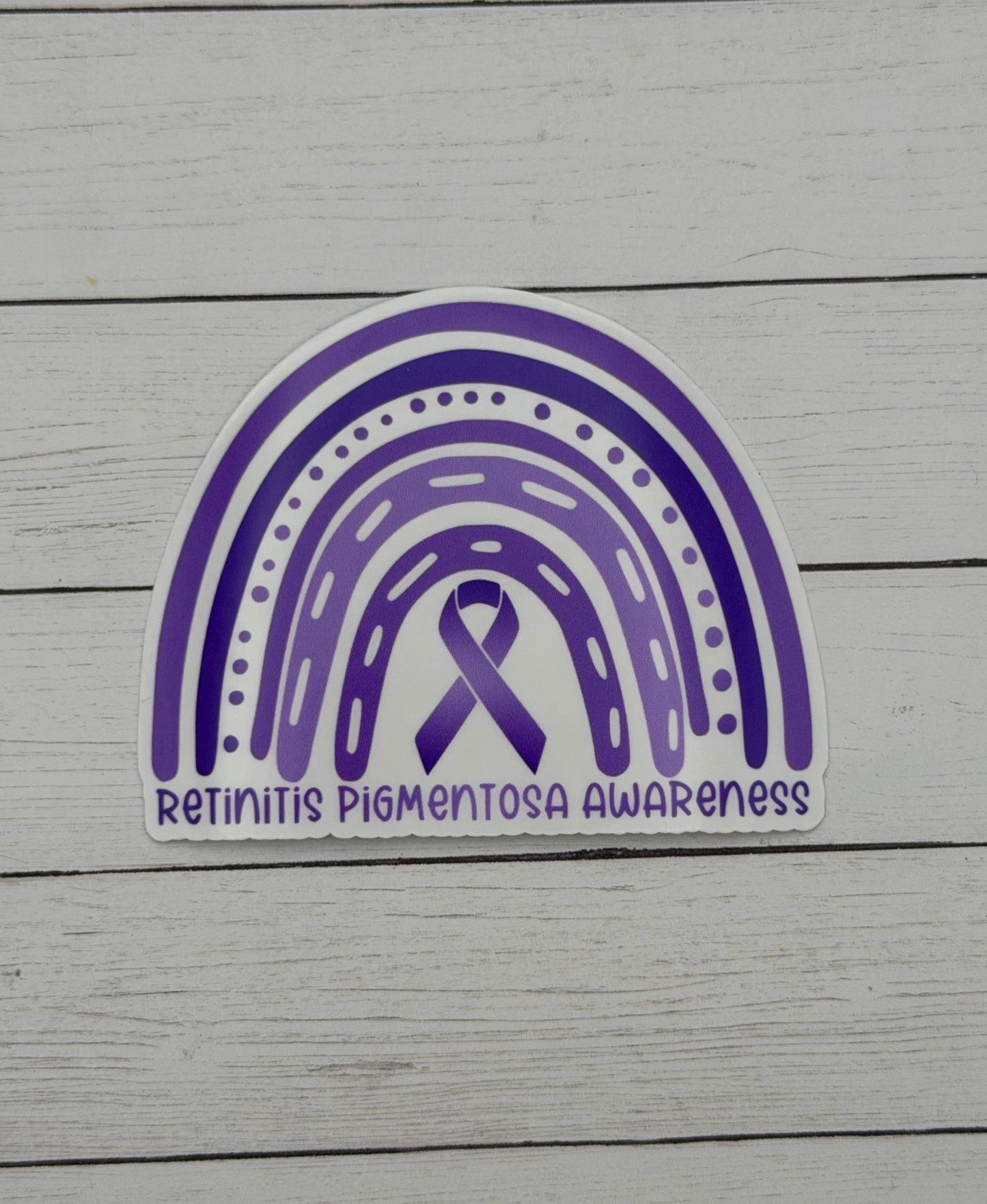 Retinitis Pigmentosa Awareness Rainbow Sticker
