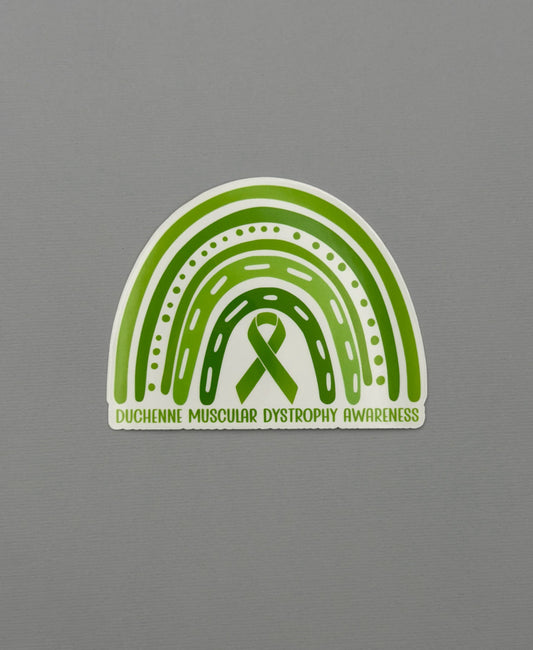 Duchenne Muscular Dystrophy Awareness Rainbow Sticker or Magnet