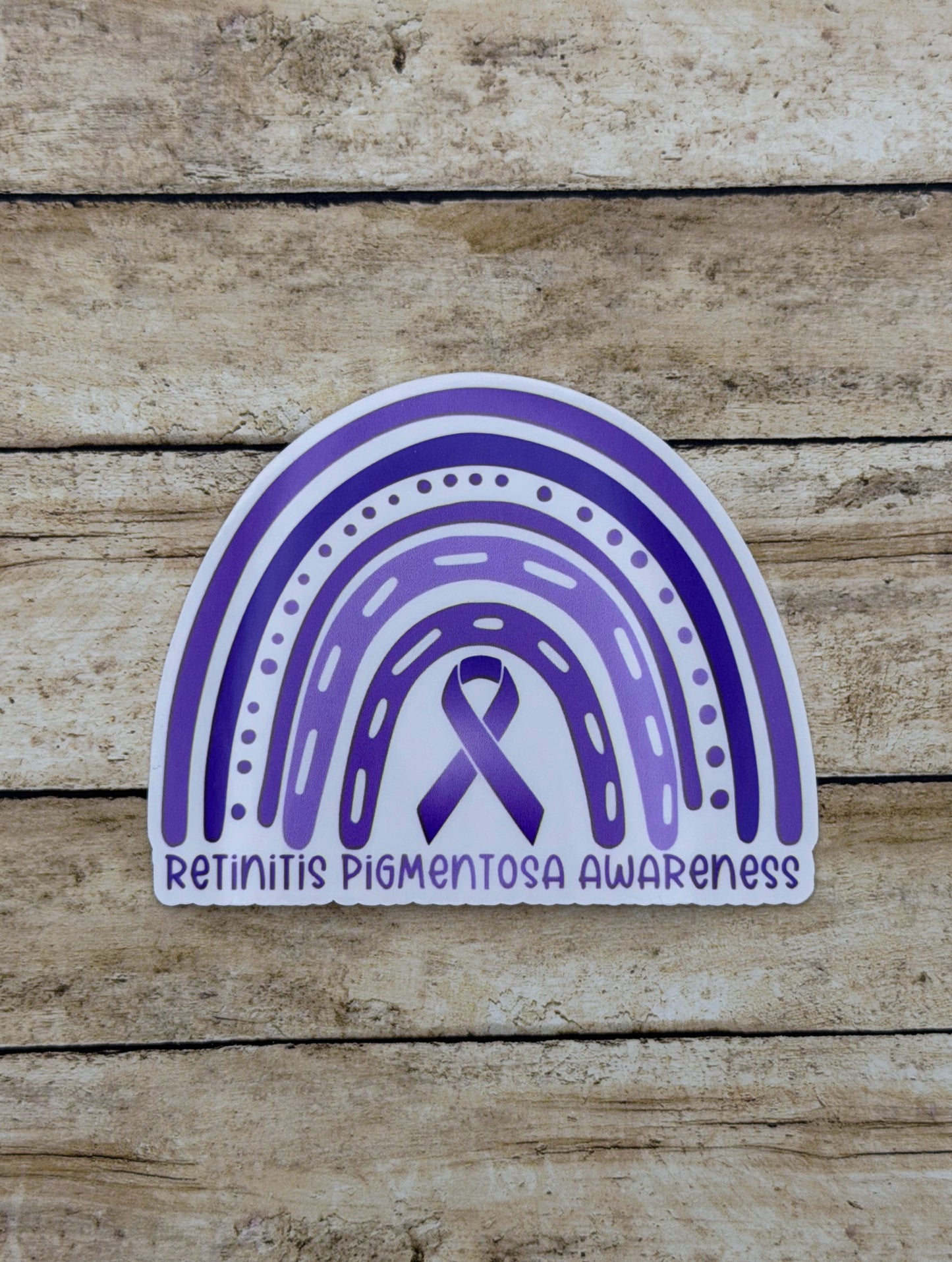 Retinitis Pigmentosa Awareness Rainbow Sticker