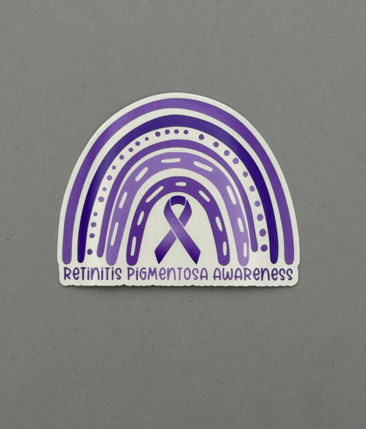 Retinitis Pigmentosa Awareness Rainbow Sticker