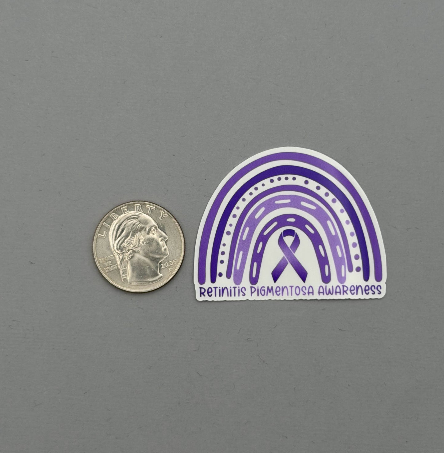 Retinitis Pigmentosa Awareness Rainbow Sticker