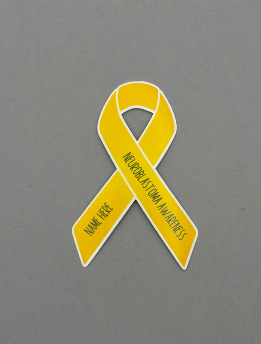 Neuroblastoma Awareness Custom Ribbon Sticker
