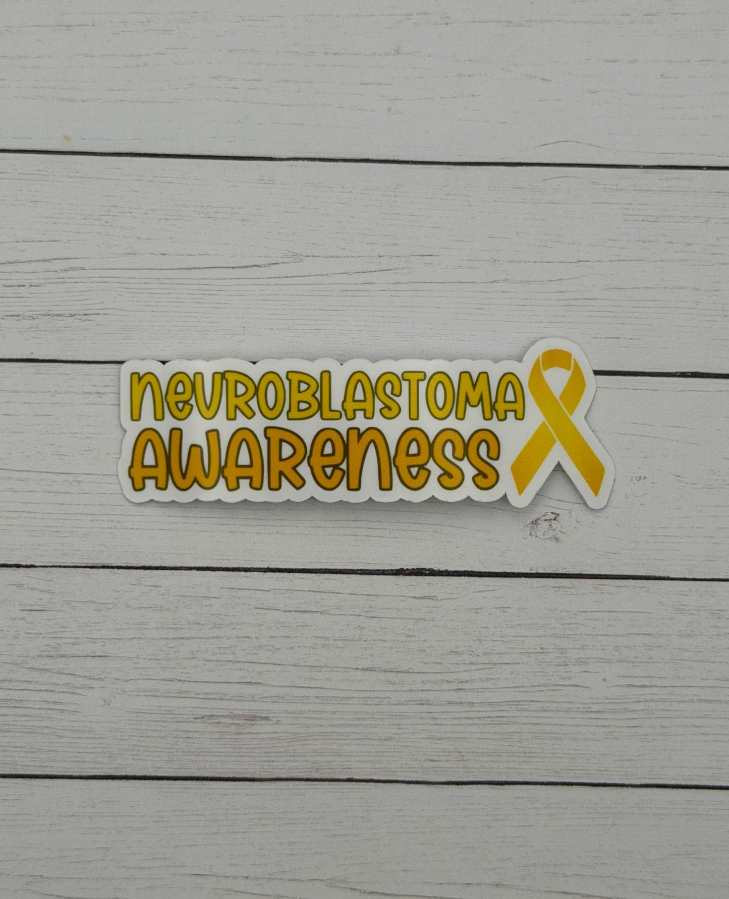 Neuroblastoma Awareness with Ribbon Sticker