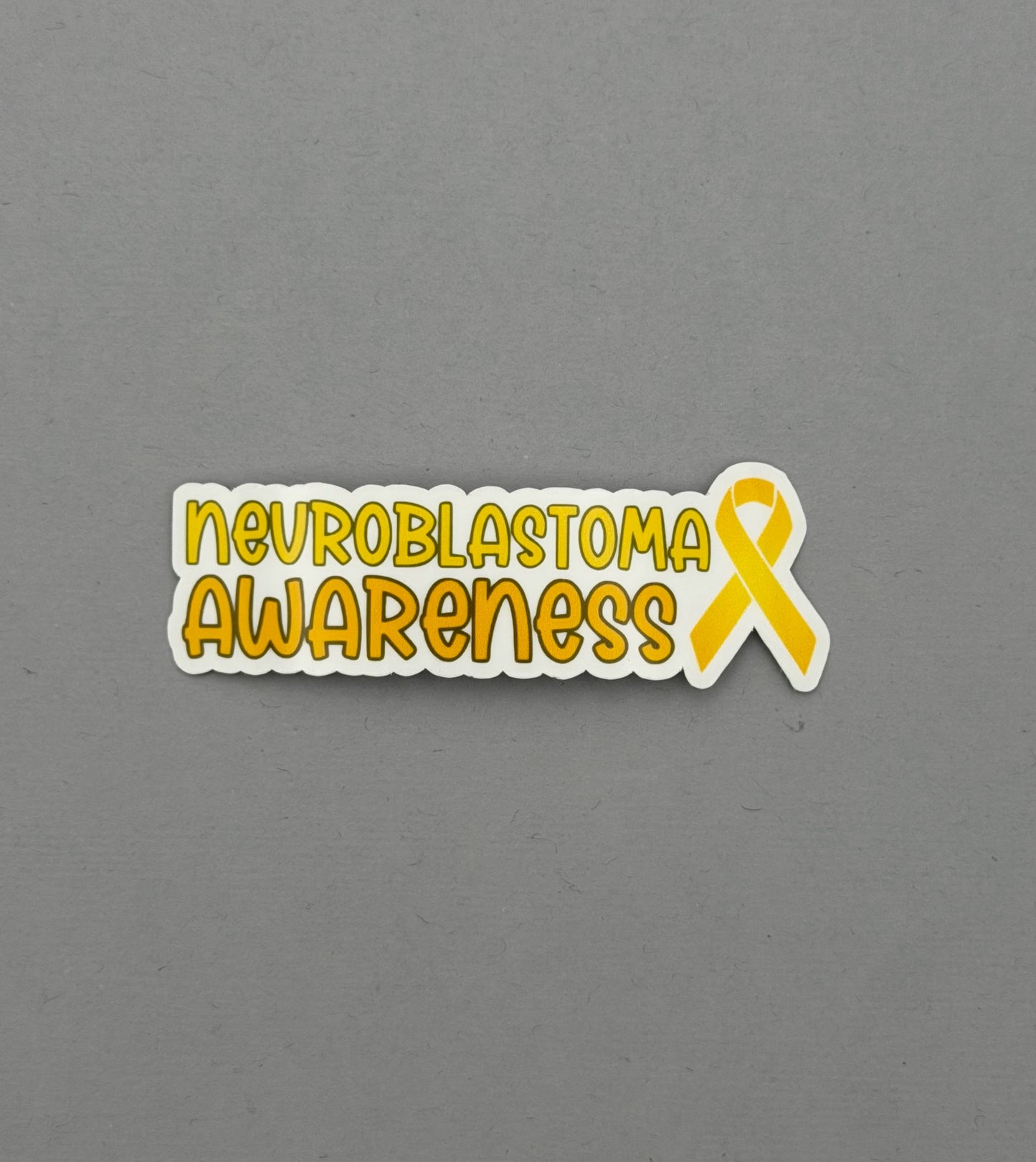 Neuroblastoma Awareness with Ribbon Sticker