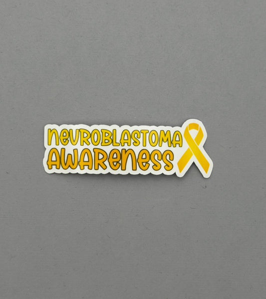 Neuroblastoma Awareness with Ribbon Sticker