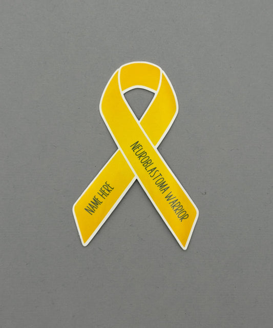 Neuroblastoma Warrior Custom Ribbon Sticker