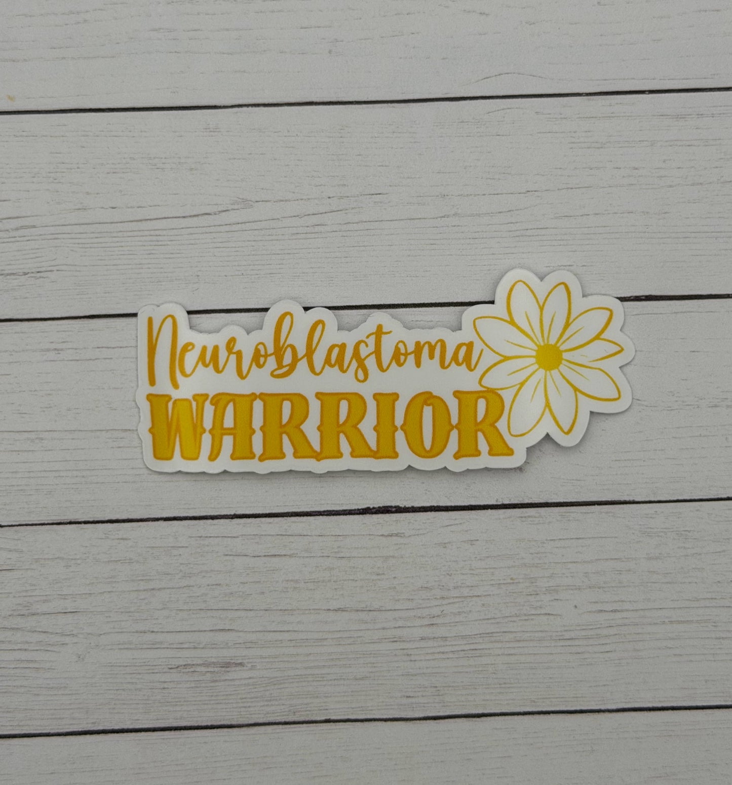 Neuroblastoma Warrior Flower Sticker