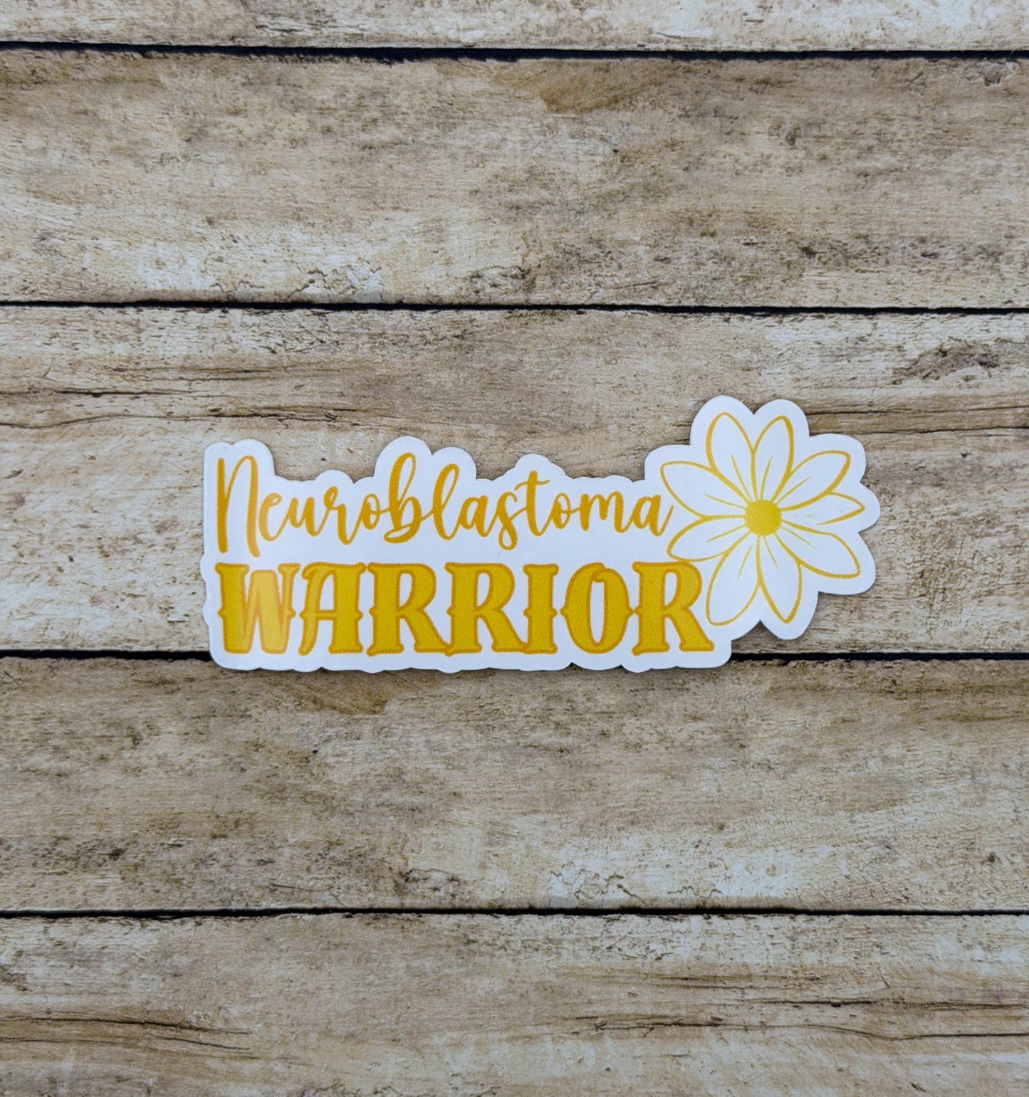 Neuroblastoma Warrior Flower Sticker
