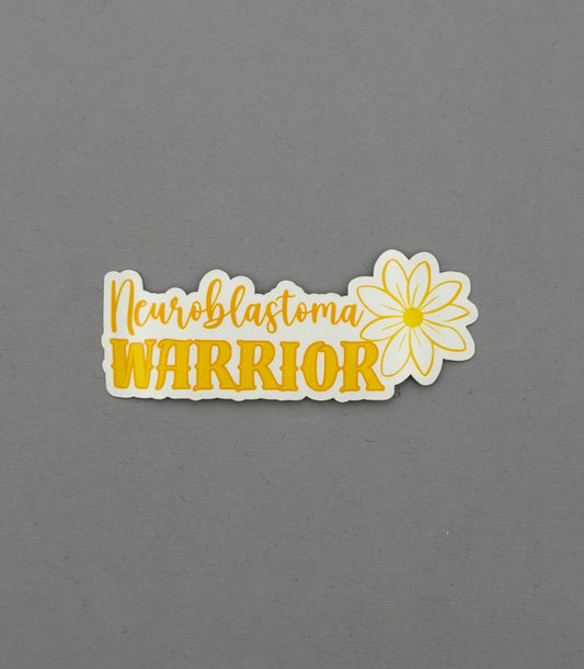 Neuroblastoma Warrior Flower Sticker
