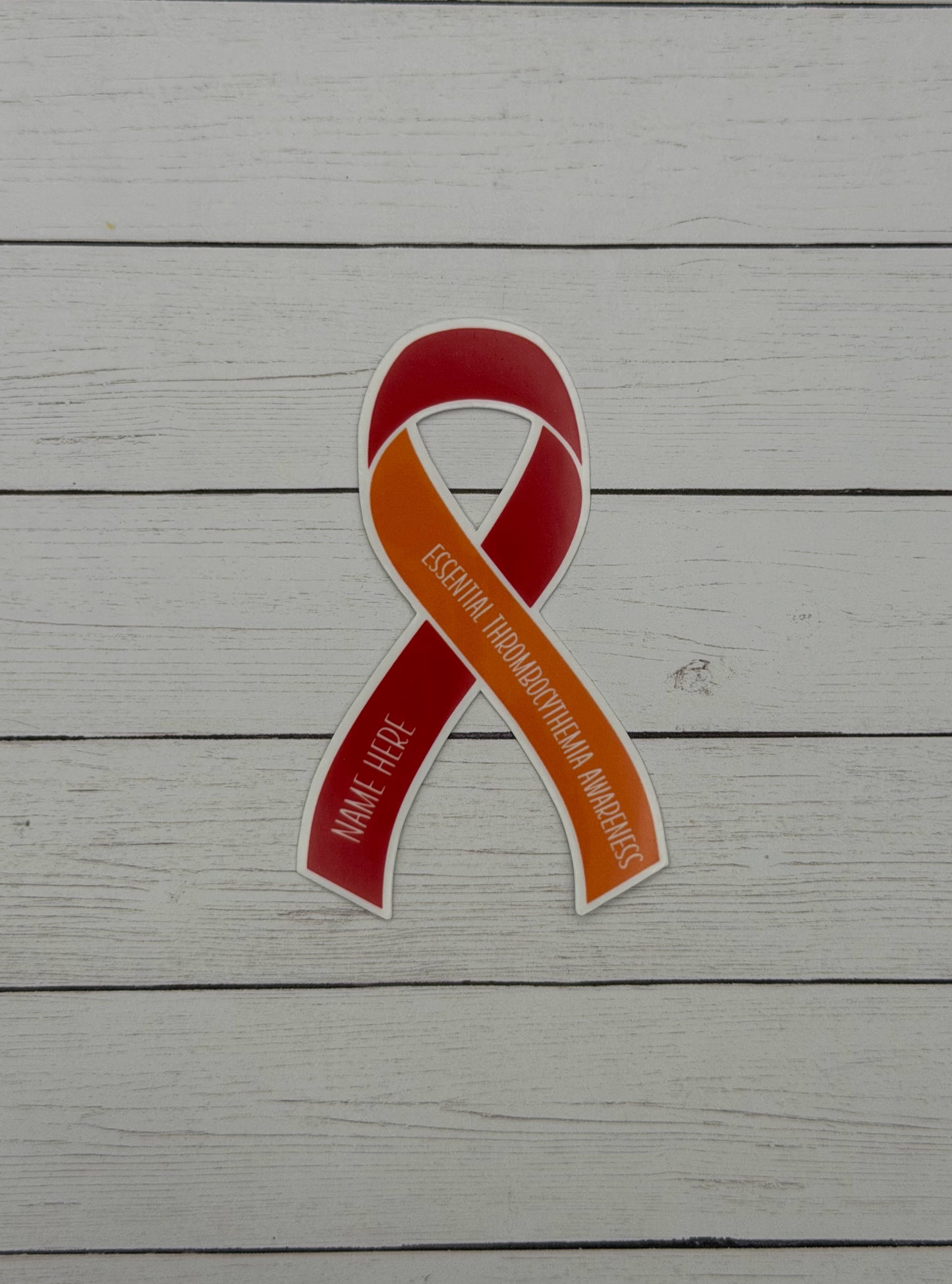 Essential Thrombocythemia Awareness Custom Ribbon Sticker or Magnet | ET