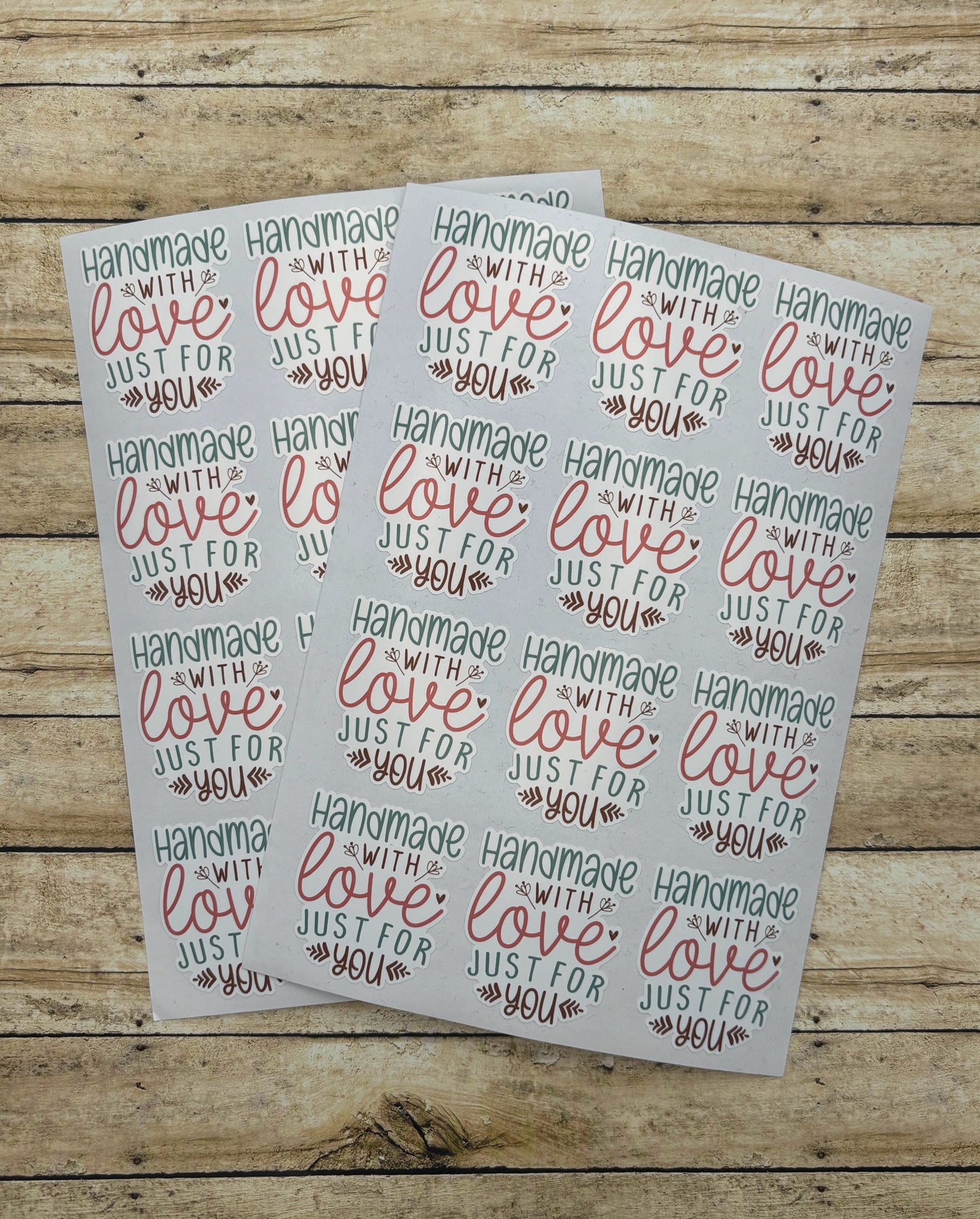 Handmade with Love Just for You - Packaging Stickers