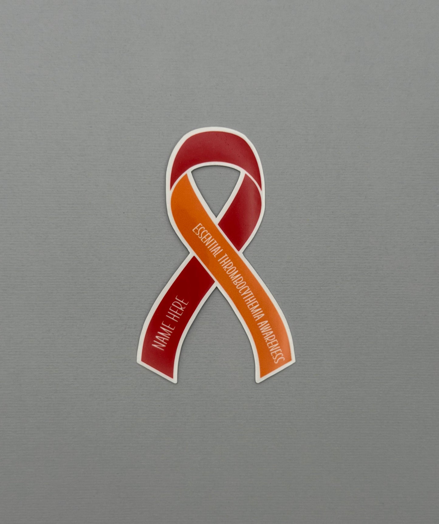 Essential Thrombocythemia Awareness Custom Ribbon Sticker or Magnet | ET