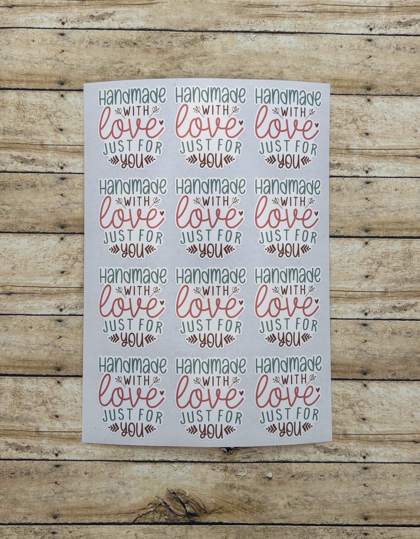 Handmade with Love Just for You - Packaging Stickers