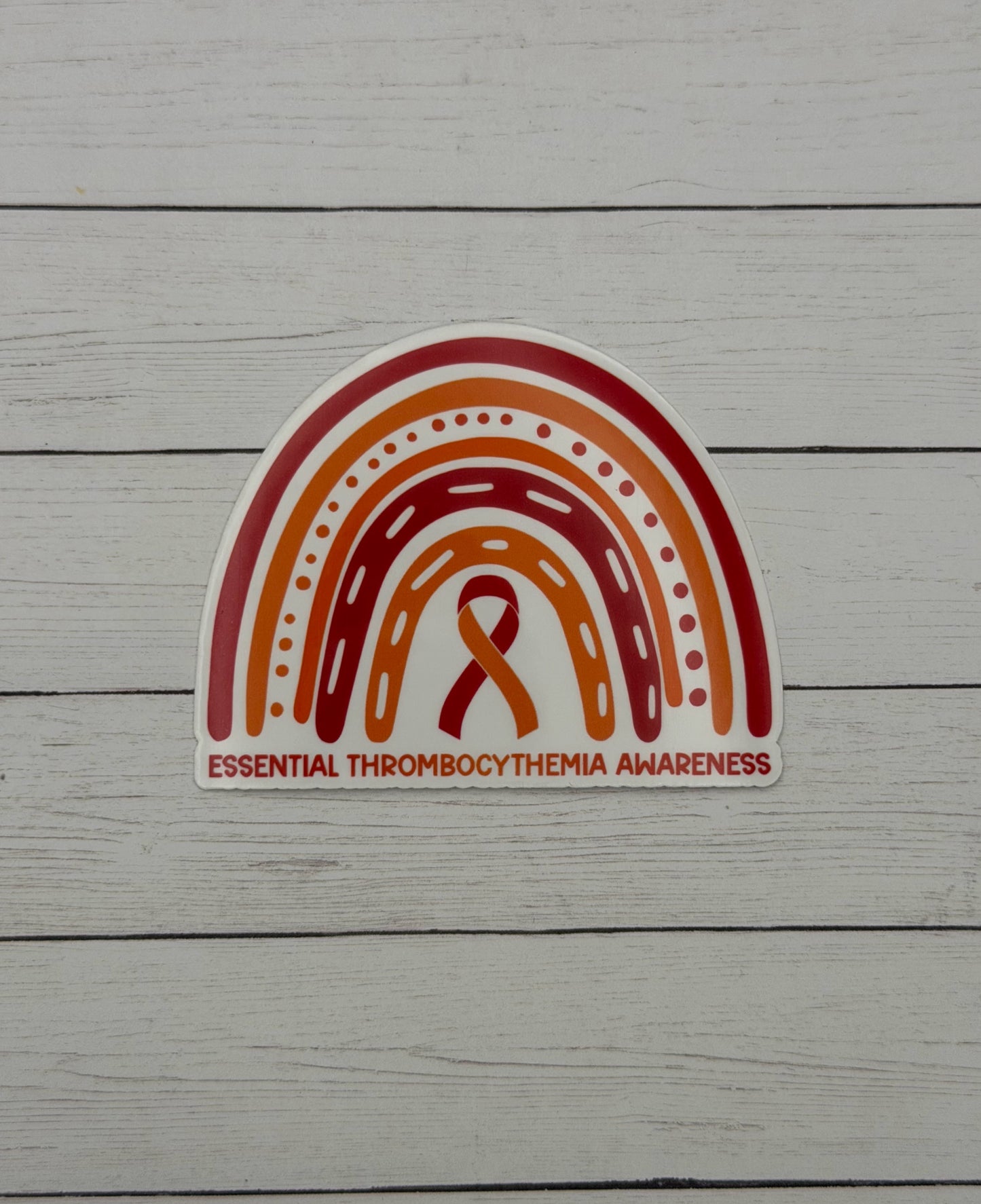 Essential Thrombocythemia Awareness Rainbow Sticker or Magnet | ET