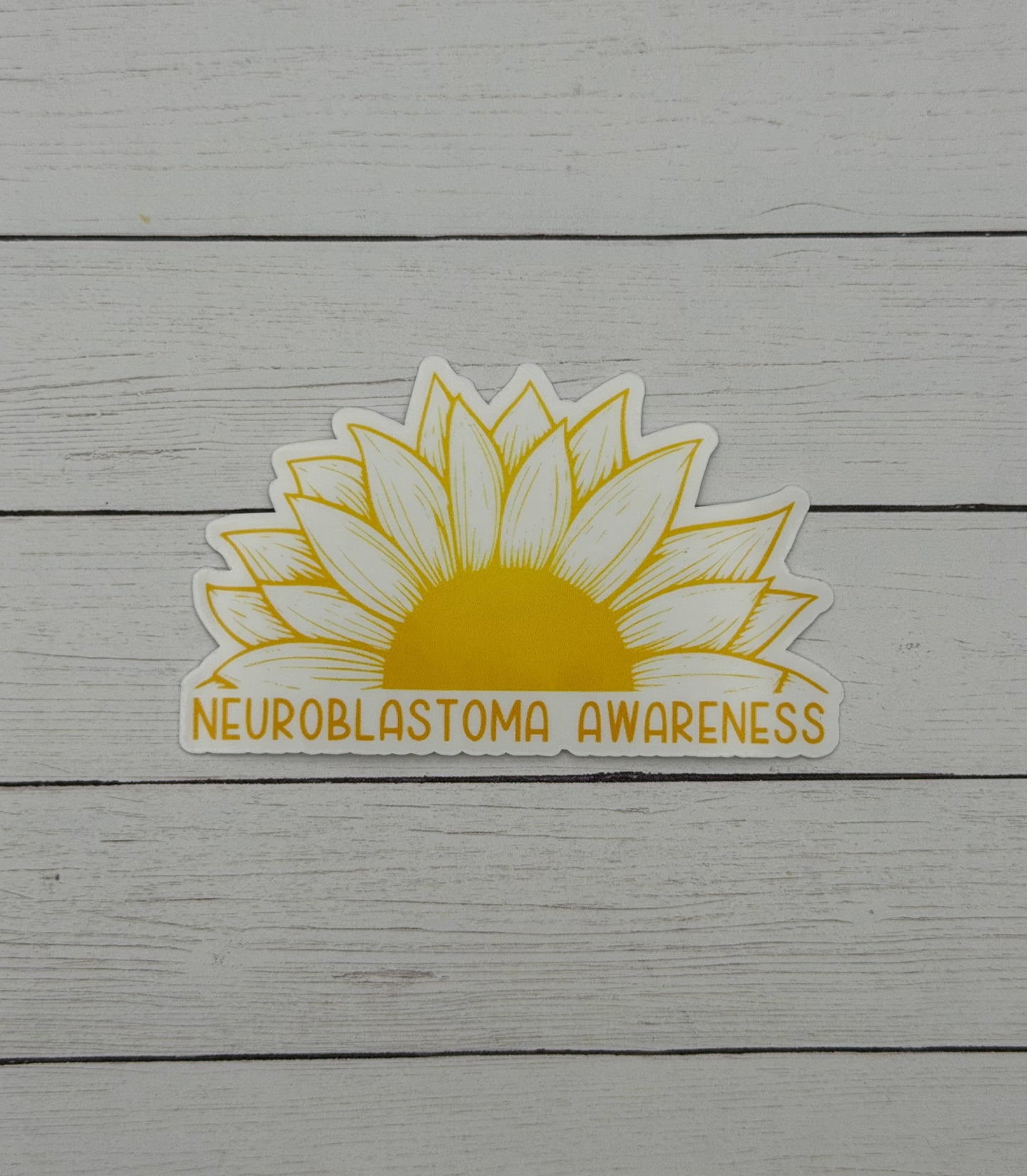 Neuroblastoma Awareness Sunflower Sticker