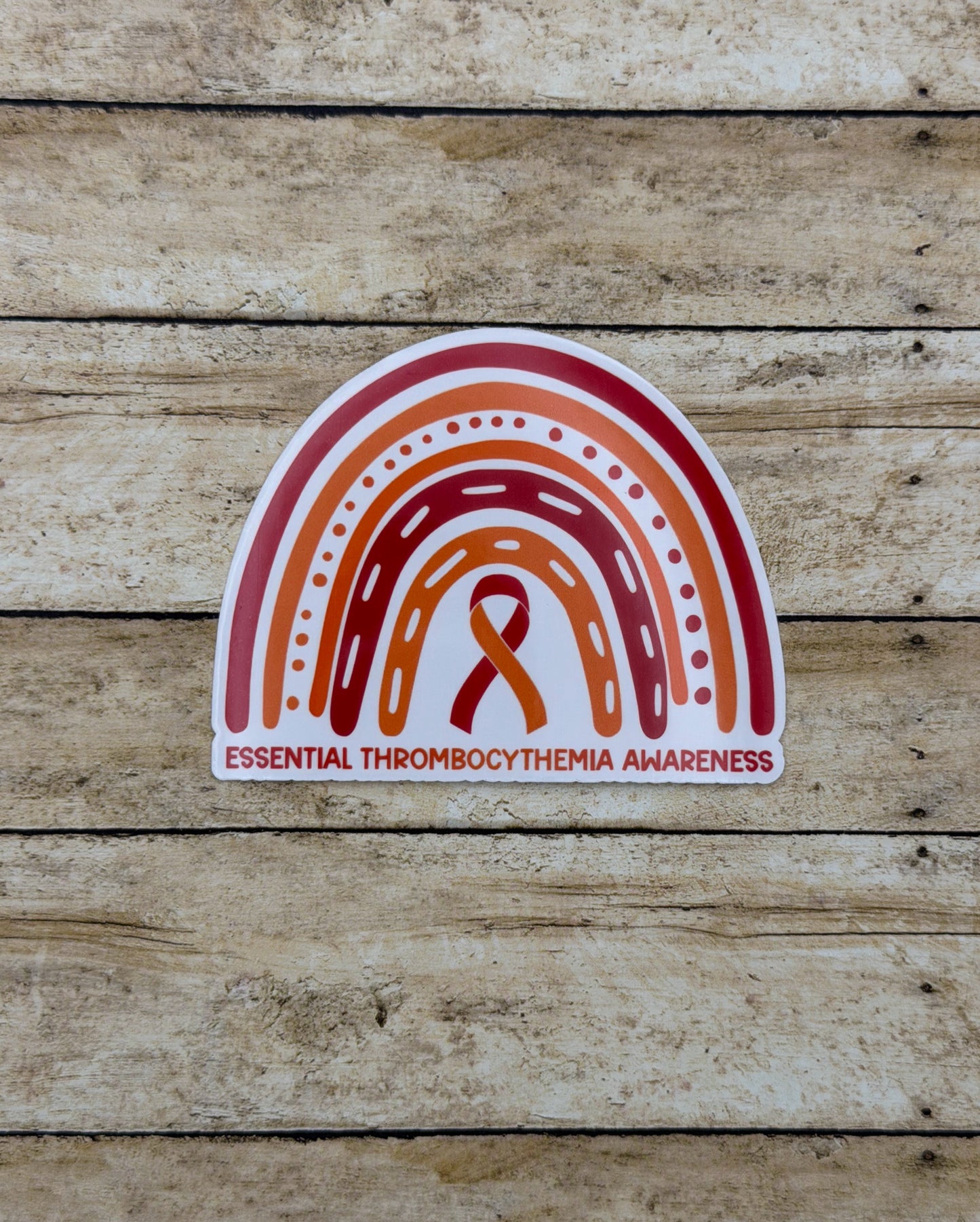 Essential Thrombocythemia Awareness Rainbow Sticker or Magnet | ET