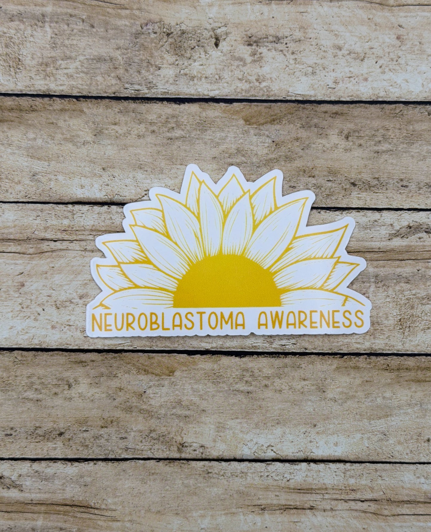 Neuroblastoma Awareness Sunflower Sticker