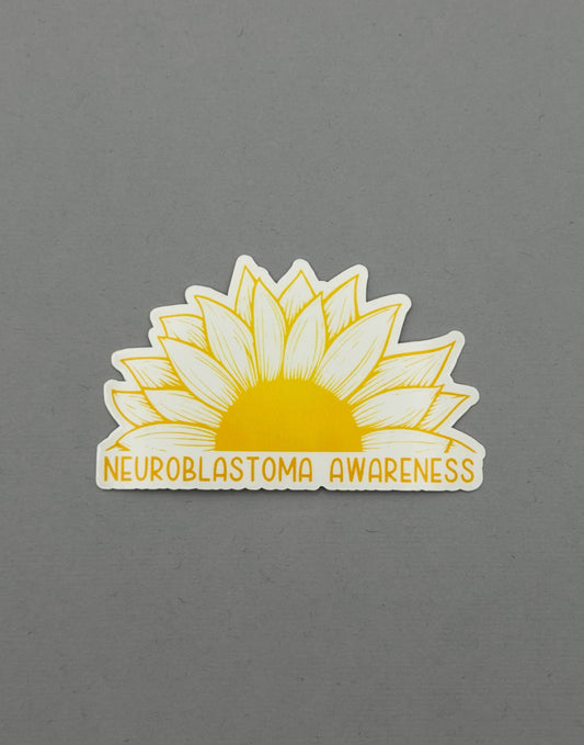 Neuroblastoma Awareness Sunflower Sticker