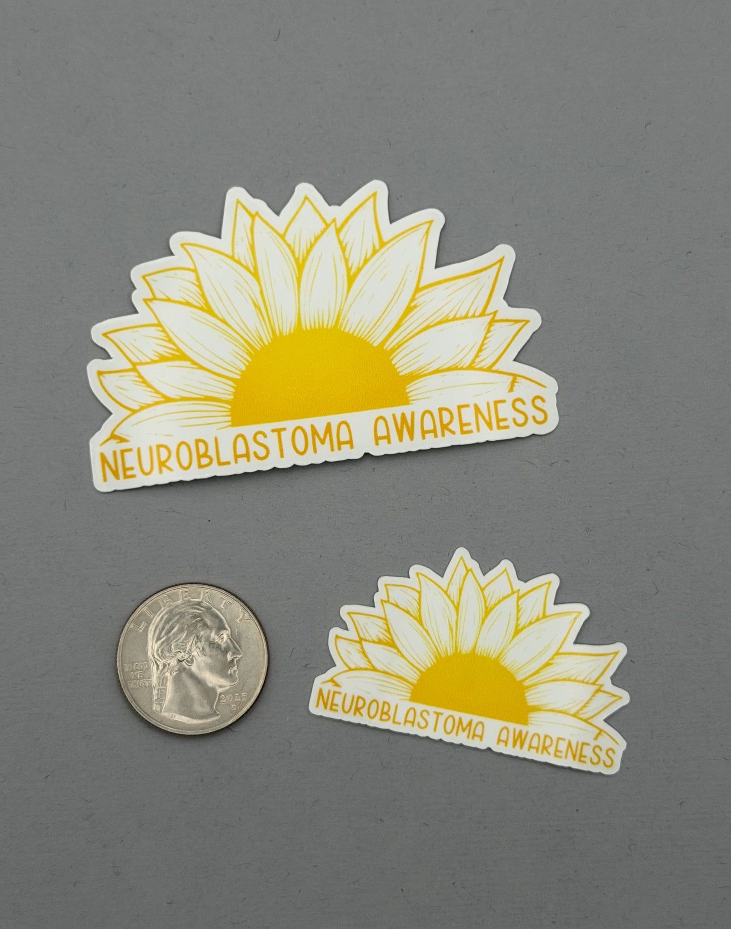 Neuroblastoma Awareness Sunflower Sticker