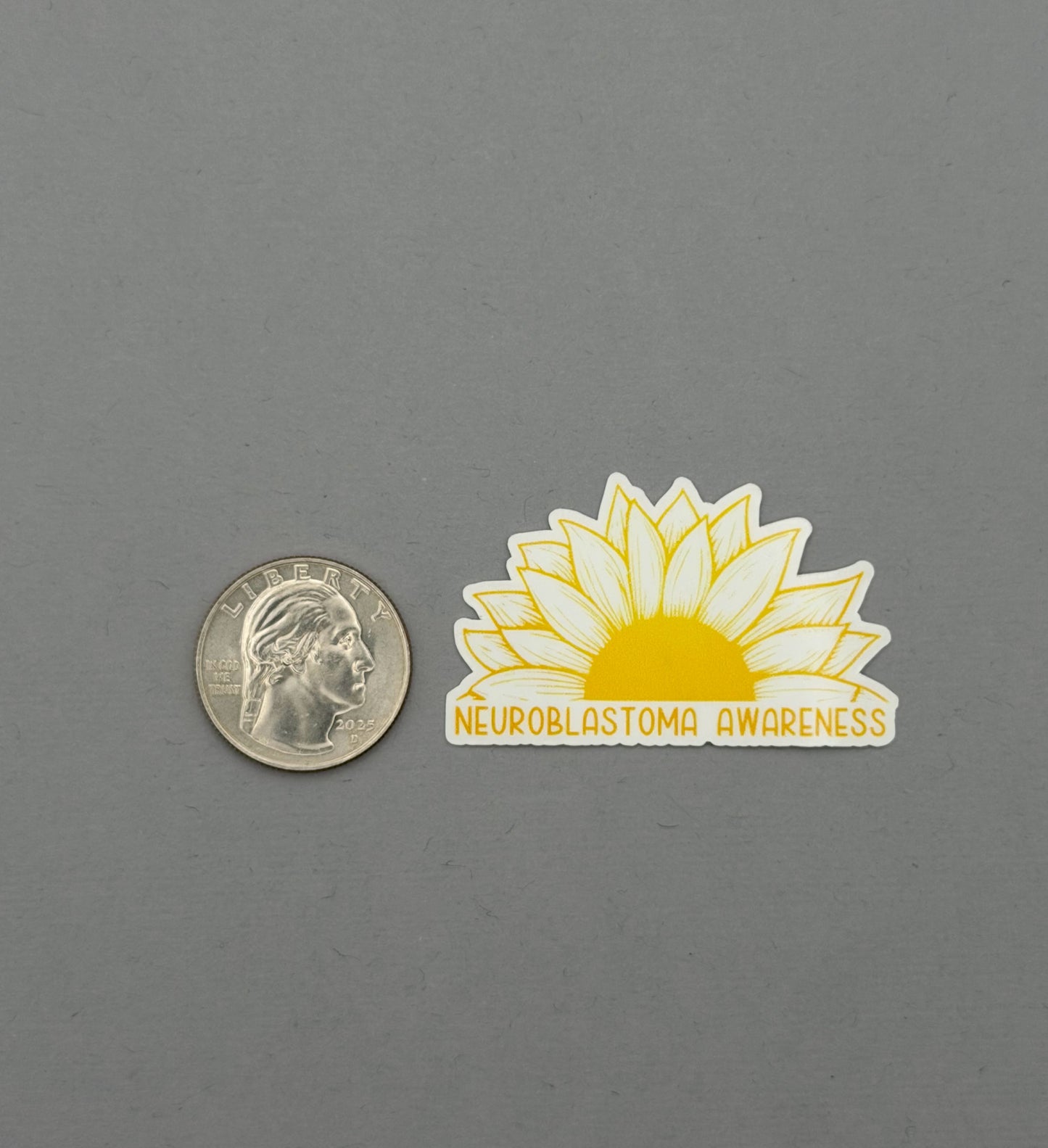 Neuroblastoma Awareness Sunflower Sticker