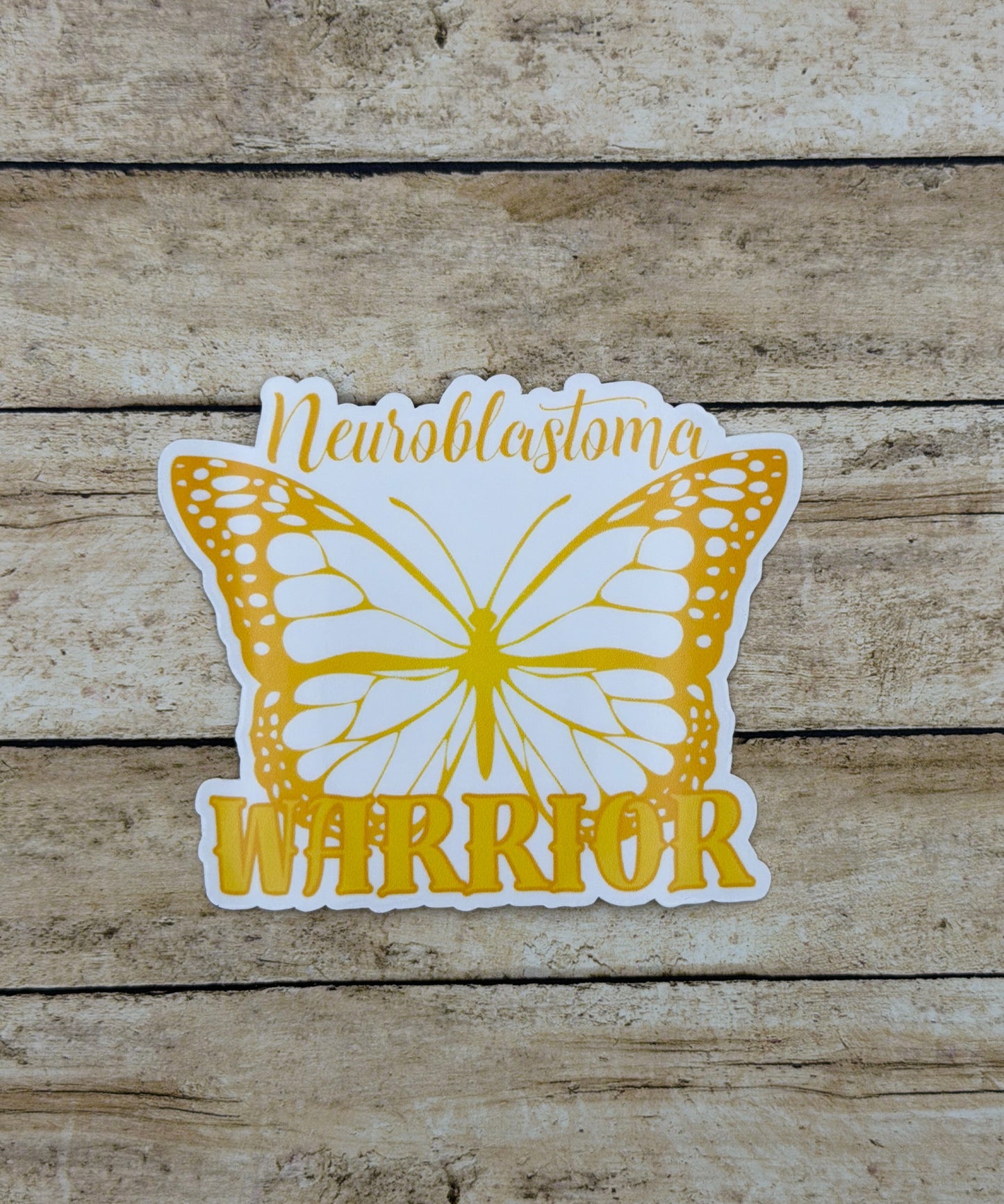 Neuroblastoma Warrior Butterfly Sticker