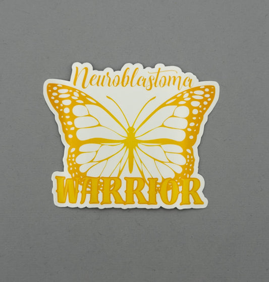 Neuroblastoma Warrior Butterfly Sticker