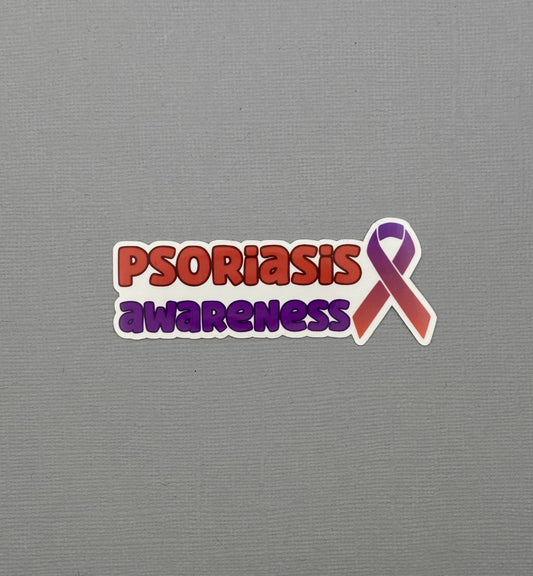 Psoriasis Awareness with Ribbon Sticker